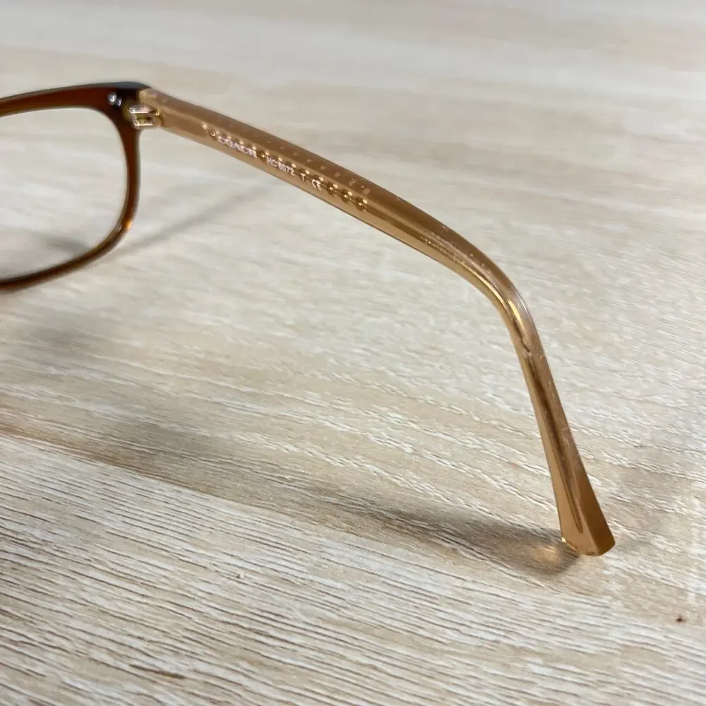 Coach HC6072 5328 Eyeglasses Frames Only Brown Glitter/ Crystal LT 52-17-135